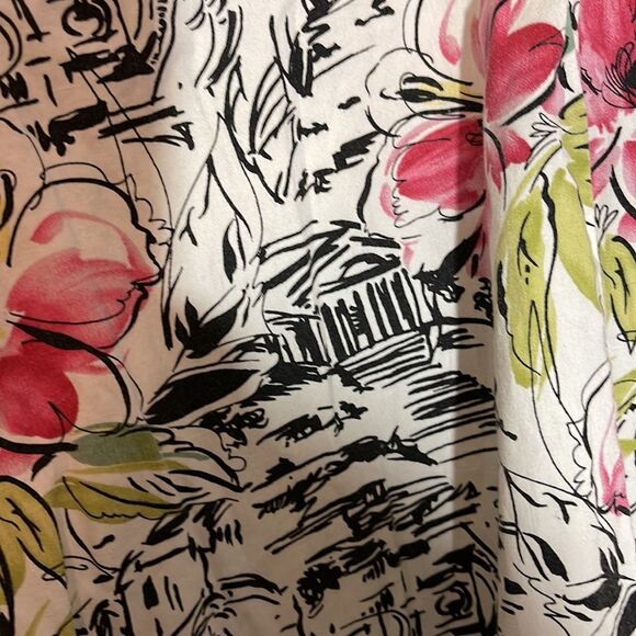 Simply Irresistible Circle Skater Skirt Floral Graffiti Pattern 30 Inch Waist - Picture 13 of 14